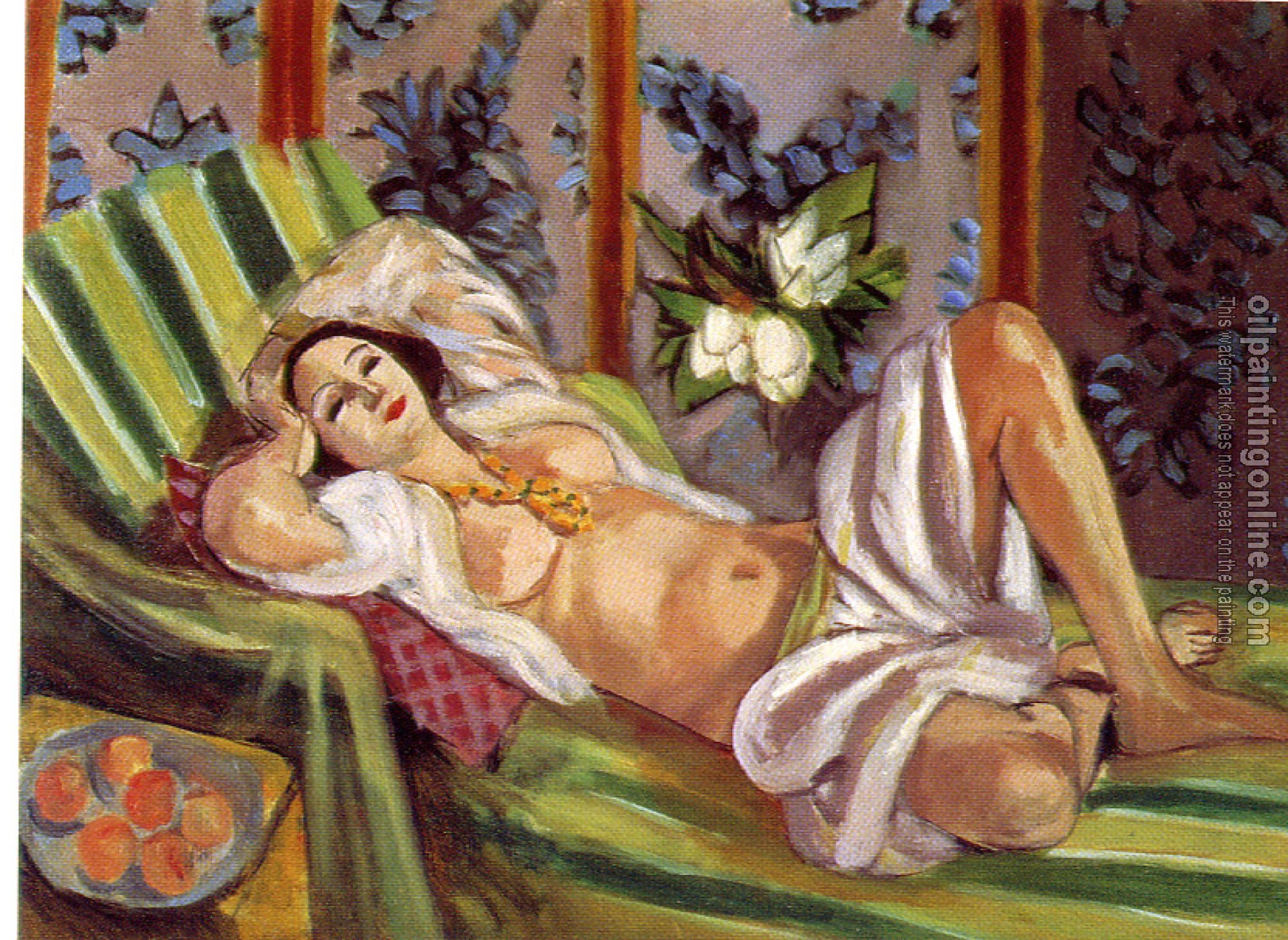 Matisse, Henri Emile Benoit - odalisque with magnolias